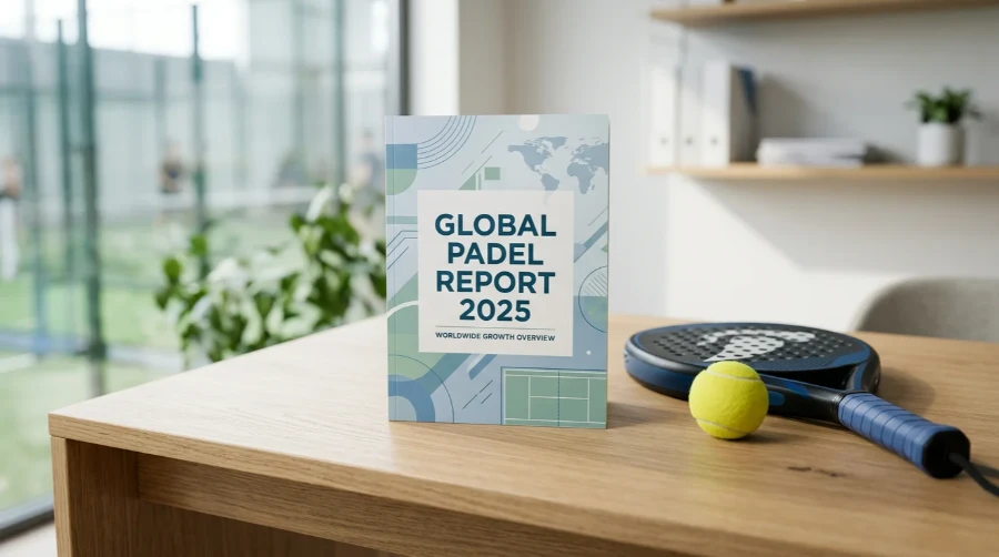 Portada del Global Pádel Report 2025 de Playtomic y PwC con datos de crecimiento del pádel mundial